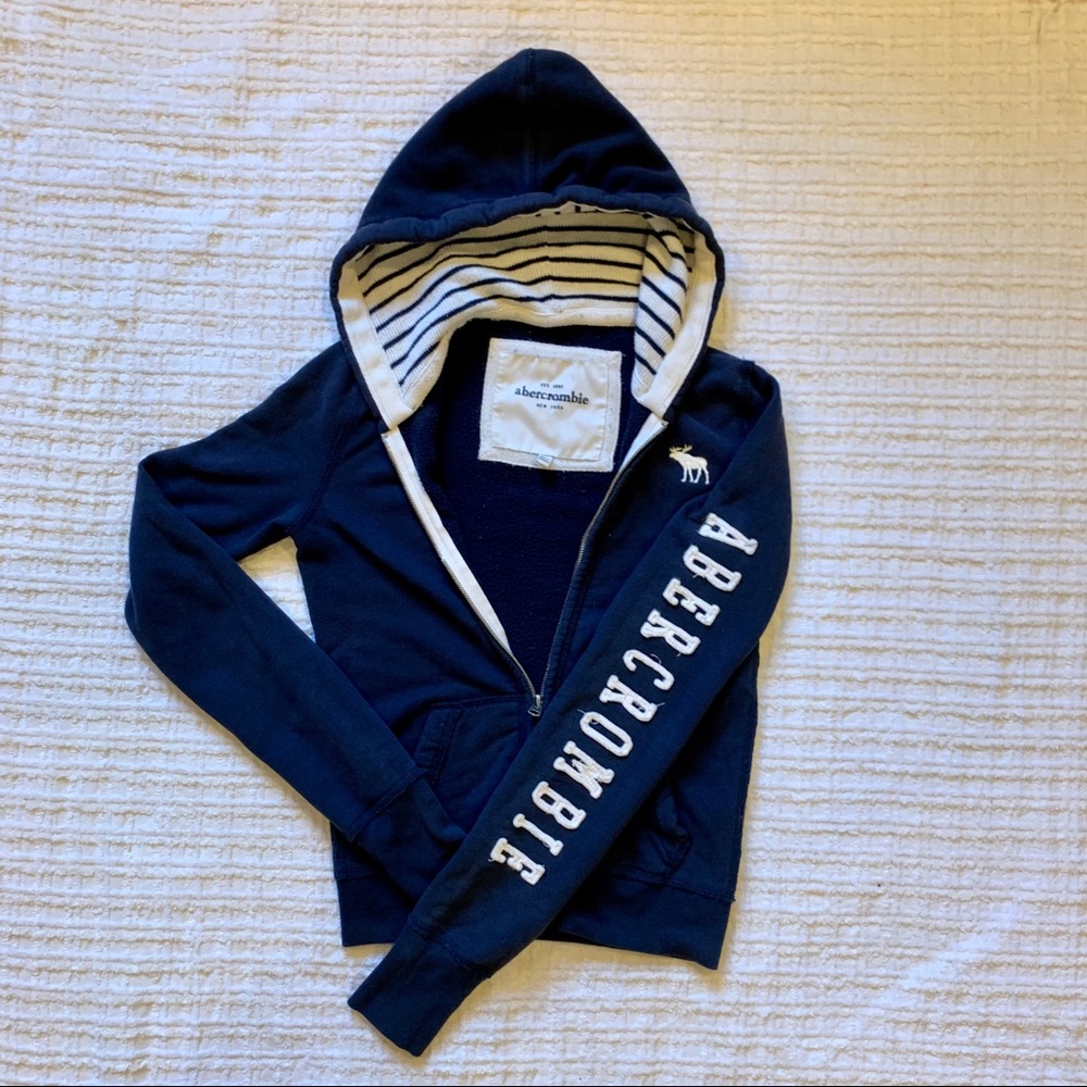 A&F Full Zip Logo Hoodie